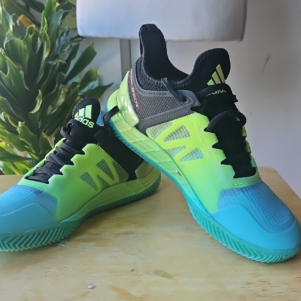 Adidas Green and Blue Performance Sneakers